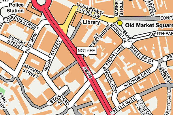 NG1 6FE map - OS OpenMap – Local (Ordnance Survey)