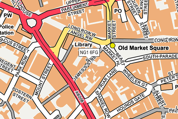 NG1 6FG map - OS OpenMap – Local (Ordnance Survey)
