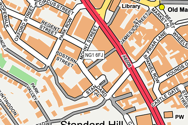 NG1 6FJ map - OS OpenMap – Local (Ordnance Survey)