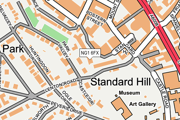 NG1 6FX map - OS OpenMap – Local (Ordnance Survey)