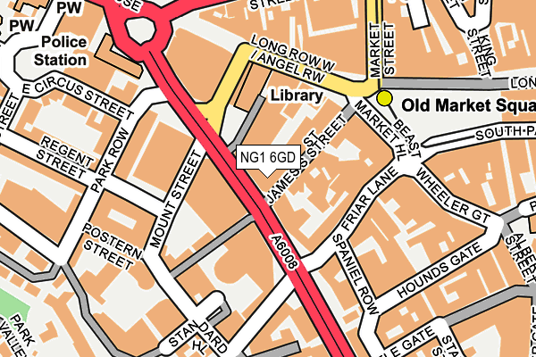 NG1 6GD map - OS OpenMap – Local (Ordnance Survey)