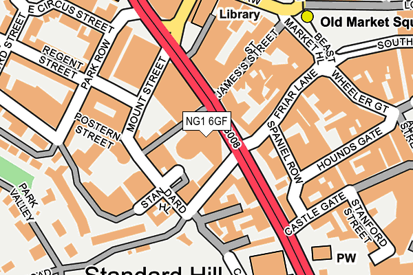 NG1 6GF map - OS OpenMap – Local (Ordnance Survey)