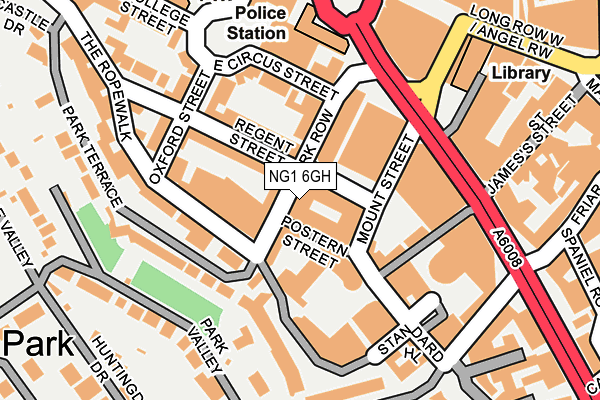 NG1 6GH map - OS OpenMap – Local (Ordnance Survey)