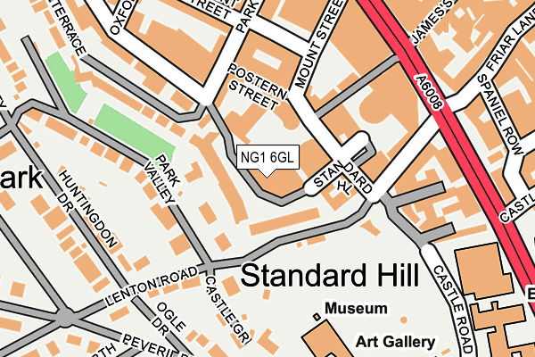 NG1 6GL map - OS OpenMap – Local (Ordnance Survey)