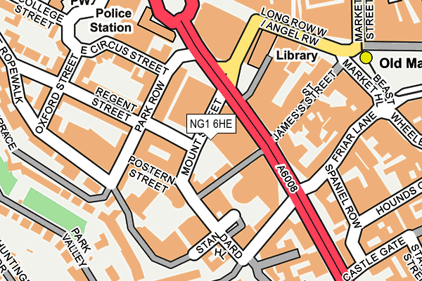 NG1 6HE map - OS OpenMap – Local (Ordnance Survey)