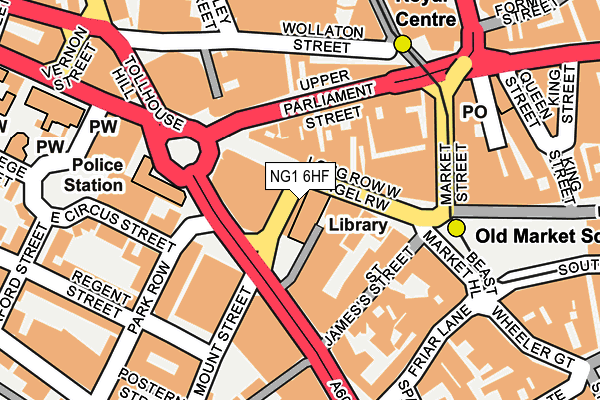 NG1 6HF map - OS OpenMap – Local (Ordnance Survey)