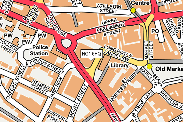 NG1 6HQ map - OS OpenMap – Local (Ordnance Survey)