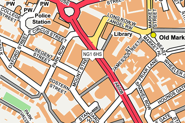 NG1 6HS map - OS OpenMap – Local (Ordnance Survey)