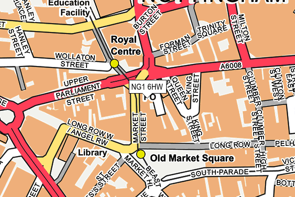 NG1 6HW map - OS OpenMap – Local (Ordnance Survey)