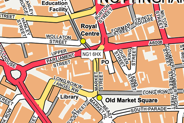 NG1 6HX map - OS OpenMap – Local (Ordnance Survey)