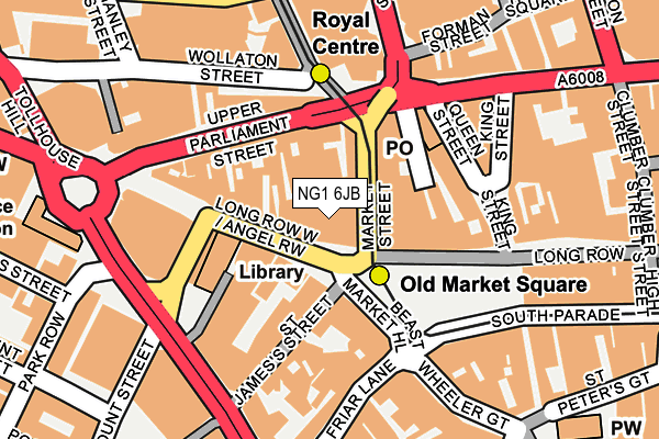 NG1 6JB map - OS OpenMap – Local (Ordnance Survey)