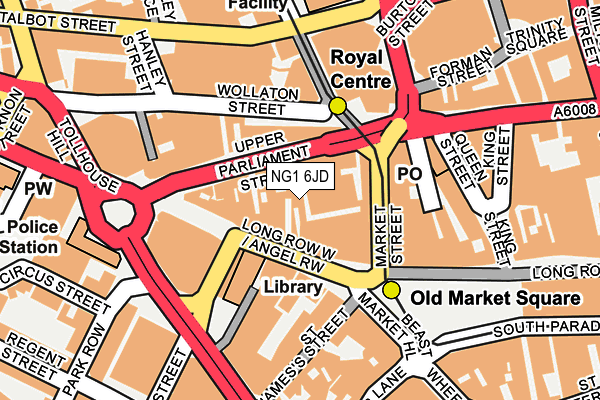 NG1 6JD map - OS OpenMap – Local (Ordnance Survey)