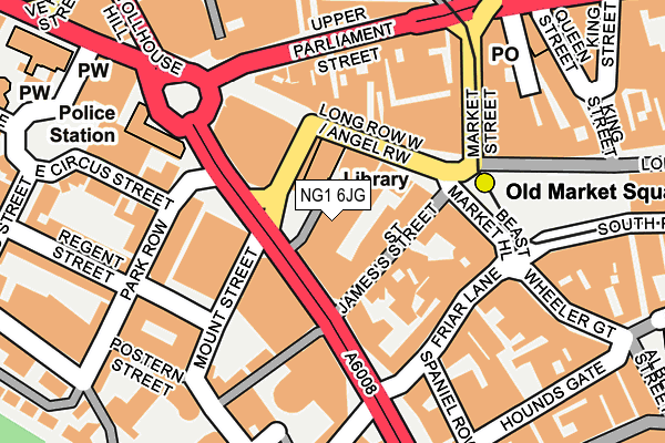 NG1 6JG map - OS OpenMap – Local (Ordnance Survey)