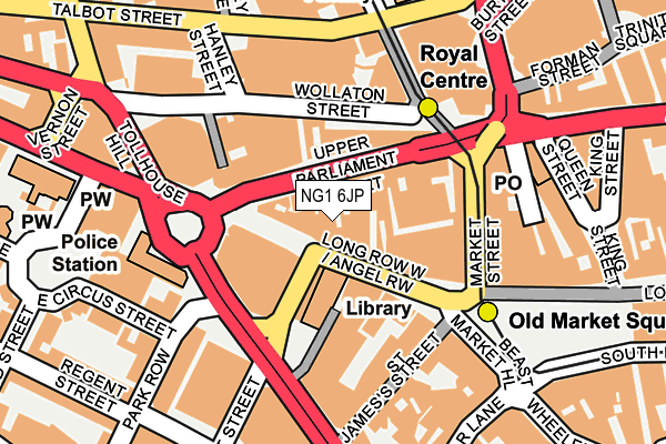 NG1 6JP map - OS OpenMap – Local (Ordnance Survey)