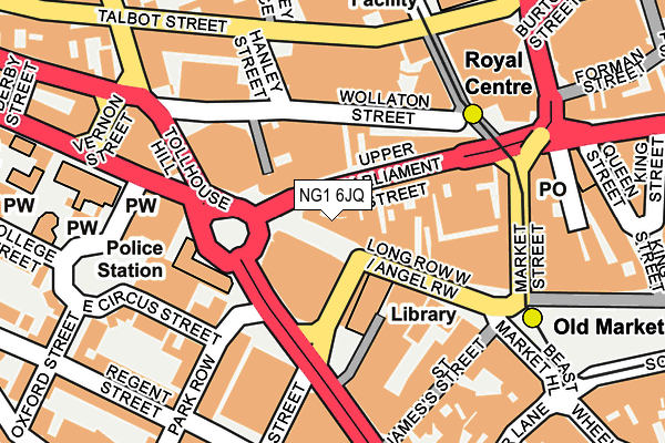 NG1 6JQ map - OS OpenMap – Local (Ordnance Survey)