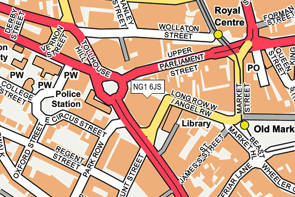 NG1 6JS map - OS OpenMap – Local (Ordnance Survey)