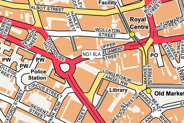 NG1 6LA map - OS OpenMap – Local (Ordnance Survey)