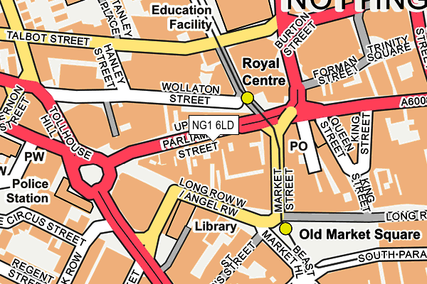 NG1 6LD map - OS OpenMap – Local (Ordnance Survey)