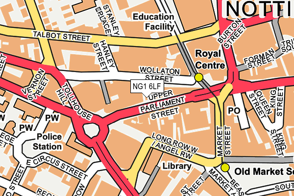 NG1 6LF map - OS OpenMap – Local (Ordnance Survey)