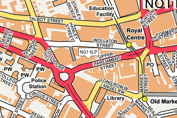 NG1 6LP map - OS OpenMap – Local (Ordnance Survey)