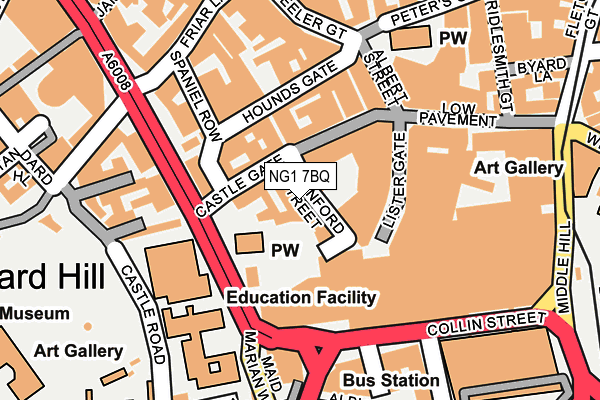 Map of NOTTINGHAM RUGBY LIMITED at local scale