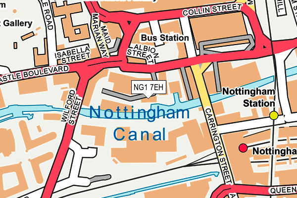 NG1 7EH map - OS OpenMap – Local (Ordnance Survey)