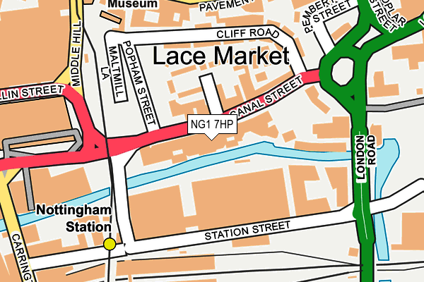 NG1 7HP map - OS OpenMap – Local (Ordnance Survey)