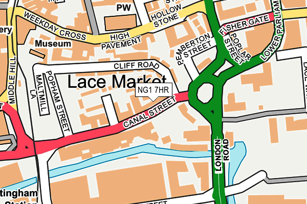NG1 7HR map - OS OpenMap – Local (Ordnance Survey)
