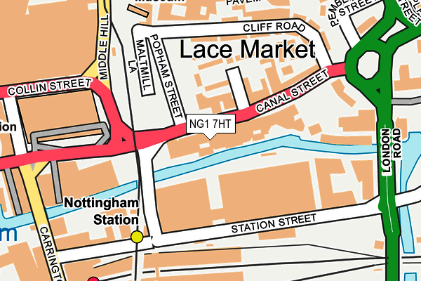 NG1 7HT map - OS OpenMap – Local (Ordnance Survey)