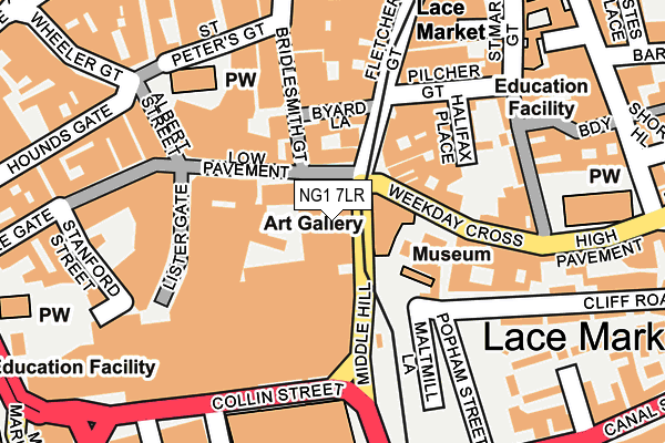 NG1 7LR map - OS OpenMap – Local (Ordnance Survey)