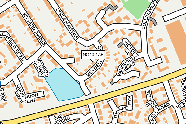 NG10 1AF map - OS OpenMap – Local (Ordnance Survey)