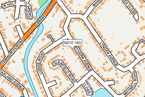 NG10 1AG map - OS OpenMap – Local (Ordnance Survey)
