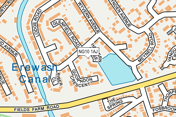 NG10 1AJ map - OS OpenMap – Local (Ordnance Survey)