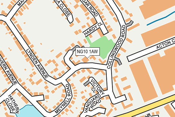 NG10 1AW map - OS OpenMap – Local (Ordnance Survey)