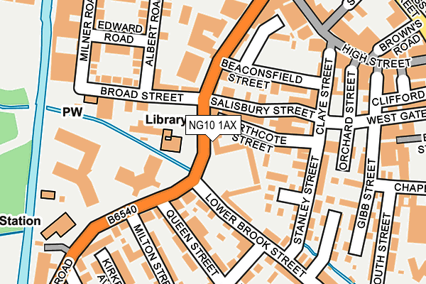 NG10 1AX map - OS OpenMap – Local (Ordnance Survey)