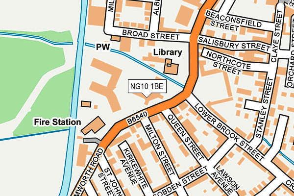 NG10 1BE map - OS OpenMap – Local (Ordnance Survey)