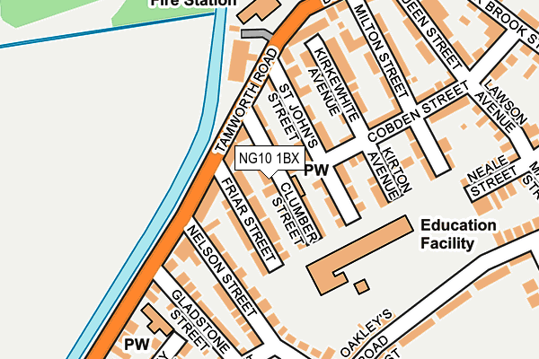 NG10 1BX map - OS OpenMap – Local (Ordnance Survey)