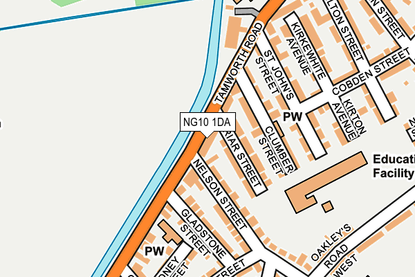 NG10 1DA map - OS OpenMap – Local (Ordnance Survey)