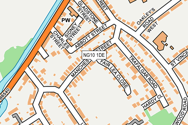 NG10 1DE map - OS OpenMap – Local (Ordnance Survey)