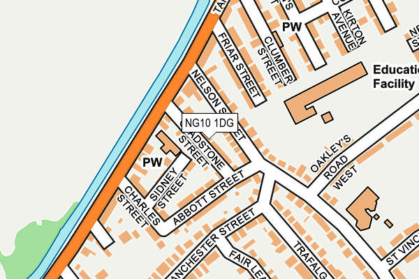 NG10 1DG map - OS OpenMap – Local (Ordnance Survey)