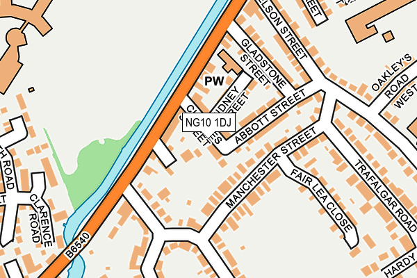 NG10 1DJ map - OS OpenMap – Local (Ordnance Survey)