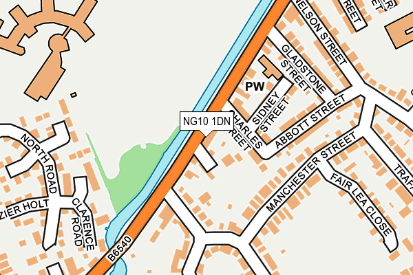 NG10 1DN map - OS OpenMap – Local (Ordnance Survey)