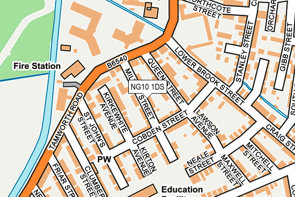 NG10 1DS map - OS OpenMap – Local (Ordnance Survey)