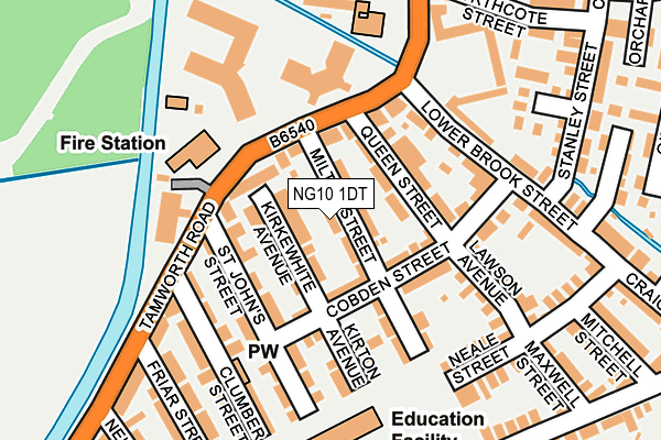 NG10 1DT map - OS OpenMap – Local (Ordnance Survey)