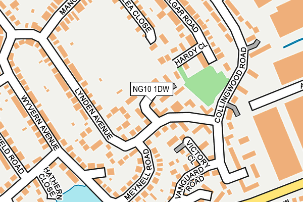 NG10 1DW map - OS OpenMap – Local (Ordnance Survey)