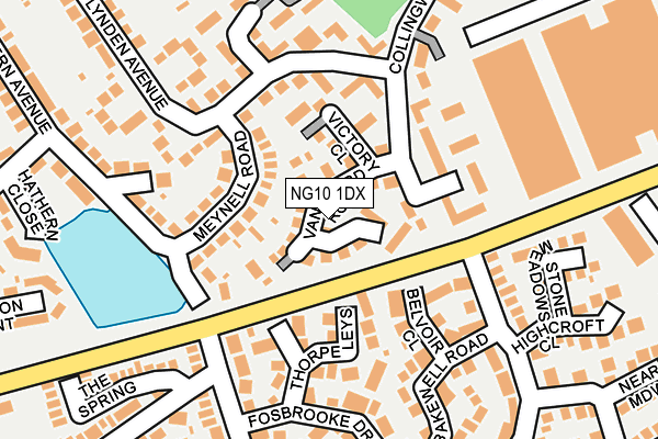 NG10 1DX map - OS OpenMap – Local (Ordnance Survey)