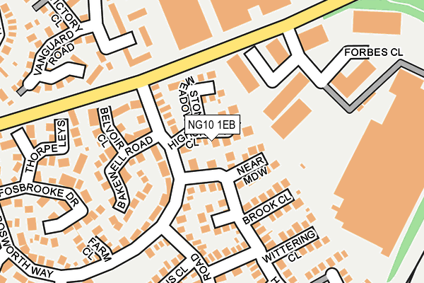 NG10 1EB map - OS OpenMap – Local (Ordnance Survey)