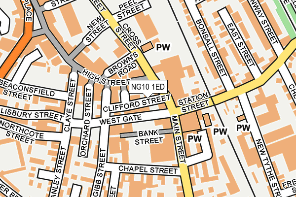 NG10 1ED map - OS OpenMap – Local (Ordnance Survey)