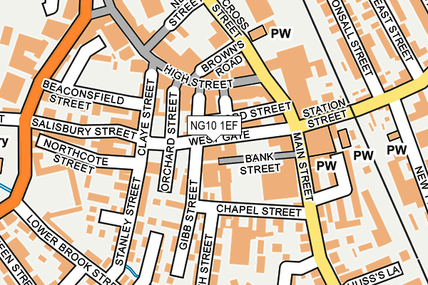 NG10 1EF map - OS OpenMap – Local (Ordnance Survey)