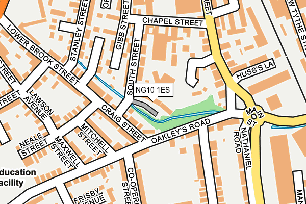 NG10 1ES map - OS OpenMap – Local (Ordnance Survey)